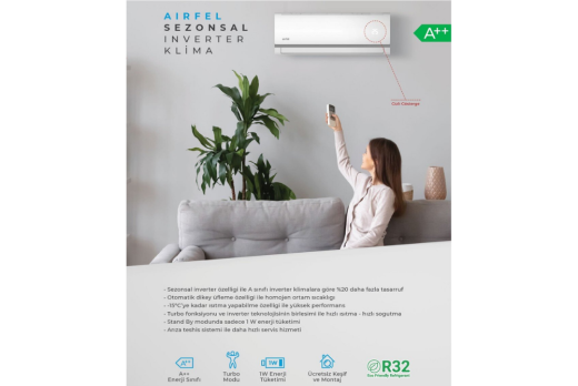 Airfel LRXM50N-LTXM50N 18000 BTU R32 A++ Inverter Duvar Tipi Klima - 2