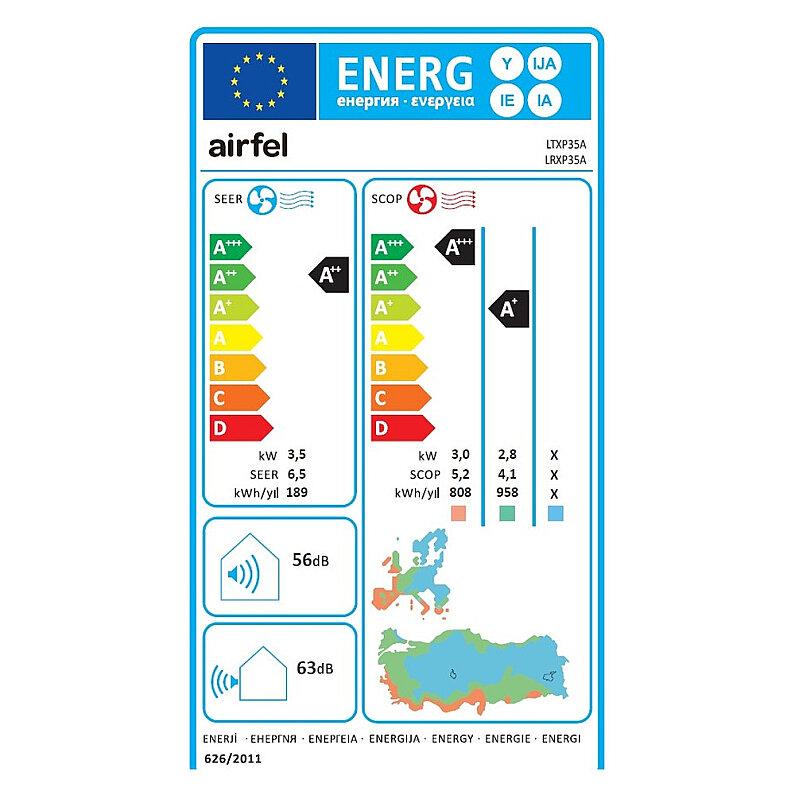 Airfel TR.LTXP35A.01 vista 12000 BTU R32 A++ Inverter Duvar Tipi Klima - 6