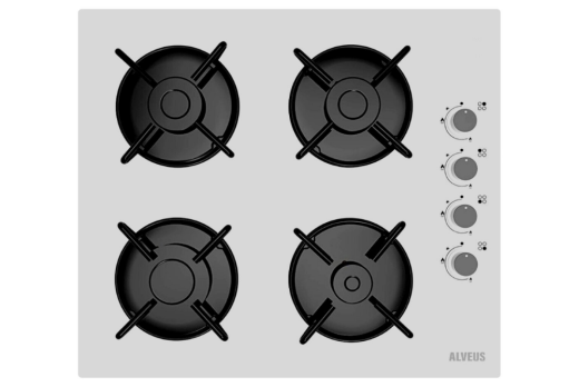 Alveus Kls 670 Whıte Kare D.Gazlı Ankastre Ocak - ALVEUS