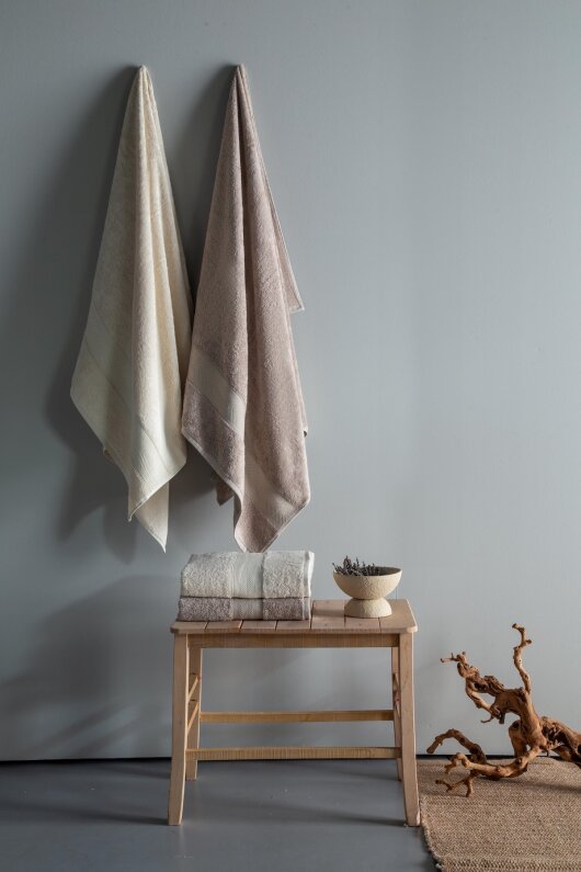 Apricitas 90X150 4Lu Havlu Setı Lotus Ekru-Vizon - 2