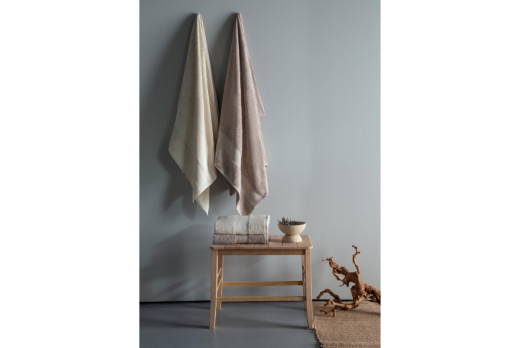 Apricitas 90X150 4Lu Havlu Setı Lotus Ekru-Vizon - Apricitas