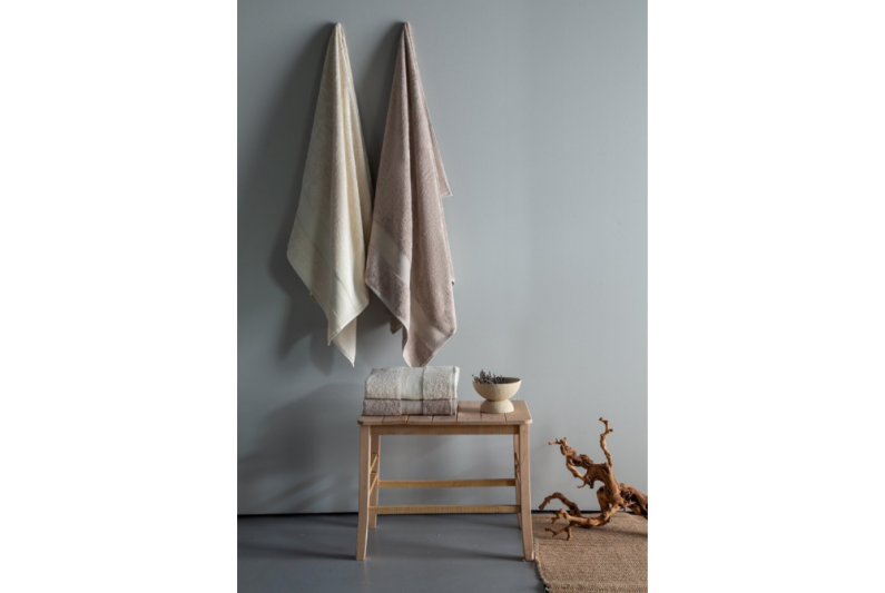 Apricitas 90X150 4Lu Havlu Setı Lotus Ekru-Vizon - 1