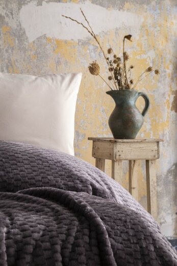 Apricitas Çift Kişilik Jakar Desen Battaniye Trusty Antrasit 200X220 - 2