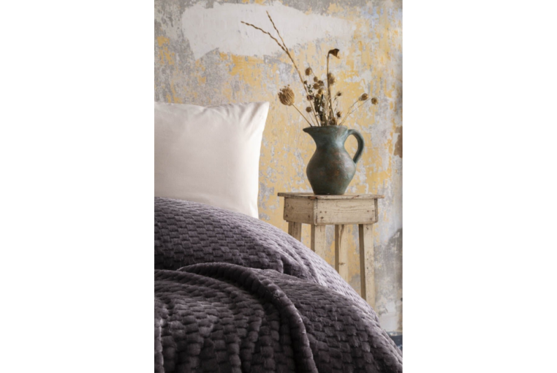 Apricitas Çift Kişilik Jakar Desen Battaniye Trusty Antrasit 200X220 - 2