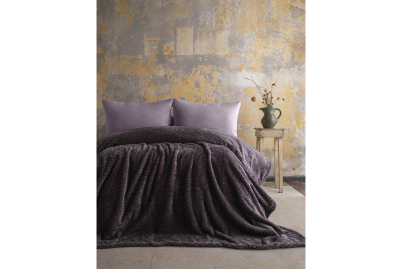 Apricitas Çift Kişilik Jakar Desen Battaniye Trusty Antrasit 200X220 - 1