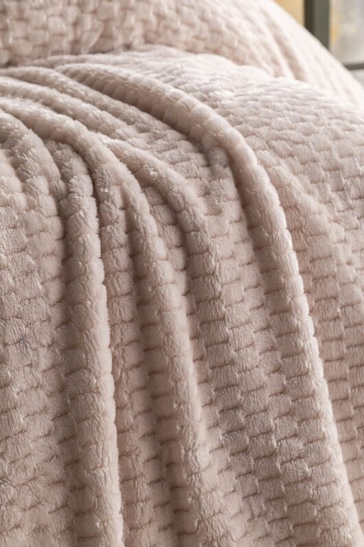 Apricitas Çift Kişilik Jakar Desen Battaniye Trusty Ekru 200X220 968366 - 2