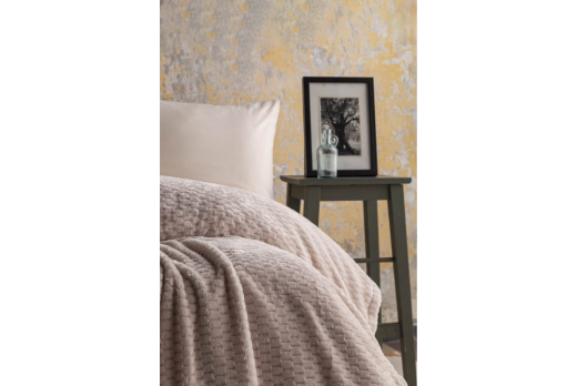 Apricitas Çift Kişilik Jakar Desen Battaniye Trusty Ekru 200X220 968366 - Apricitas