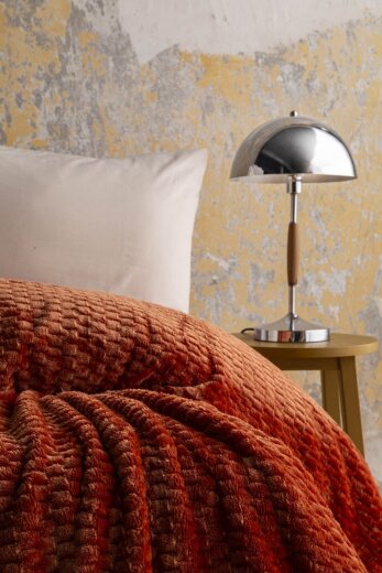 Apricitas Çift Kişilik Jakar Desen Battaniye Trusty Terakota 200X220 968410 - 3