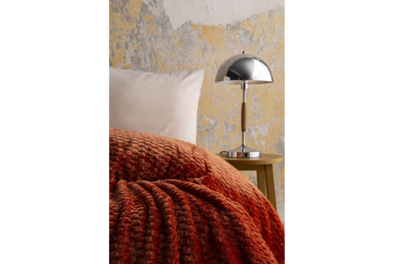 Apricitas Çift Kişilik Jakar Desen Battaniye Trusty Terakota 200X220 968410 - 2