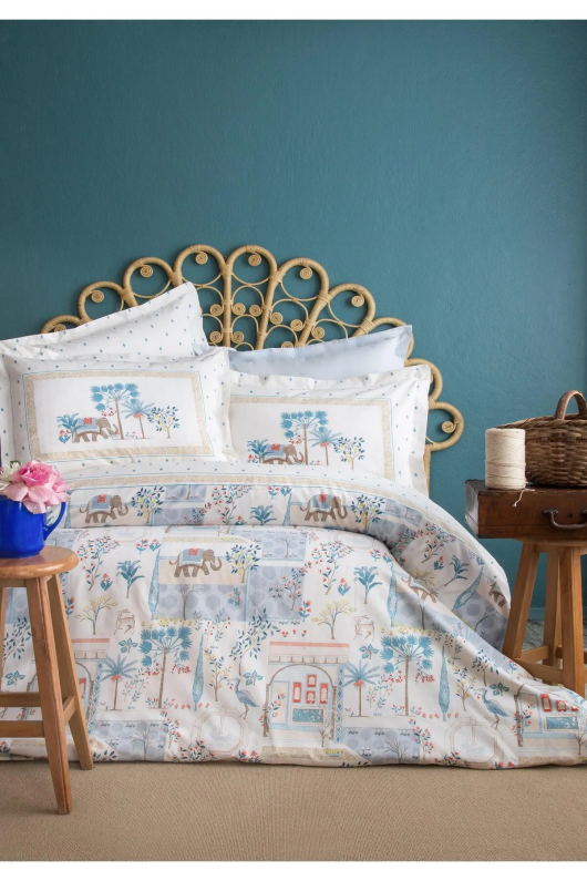 Apricitas Dreamland Mavı Nevresim Takımı Ç.K. - 3