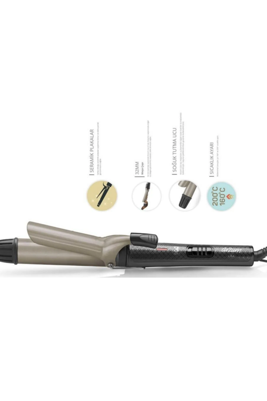 Arzum Lısa Xl Saç Maşası -Siyah AR5028 - 3