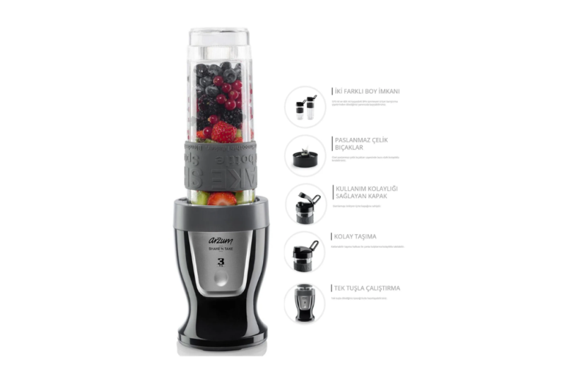 Arzum Shake´N Take Kişisel Blender Ar1032 Siyah - 1