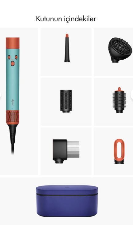 DYSON Airwrap i.d.™ Saç Şekillendirme ve Kurutma Seti Kıvırcık+Bukleli Seramik Patina Topaz 99070 - 1