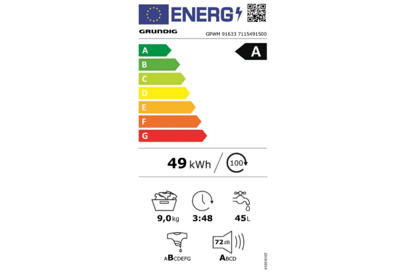Grundig GPWM 91633 9Kg 1200 Devir Çamaşır Makinesi - 3