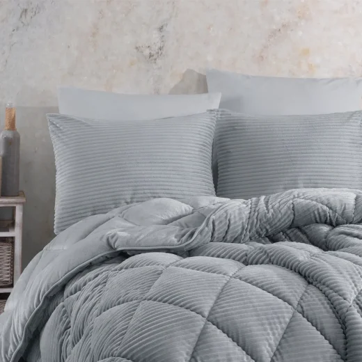 Hobby Premium Soft 180X220 Yorgan Seti A.Gri T.K. - 2