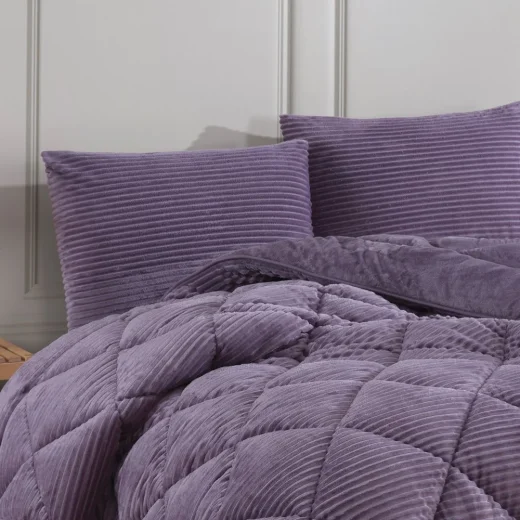 Hobby Premium Soft 180X220 Yorgan Seti Kül Moru T.K. - 2