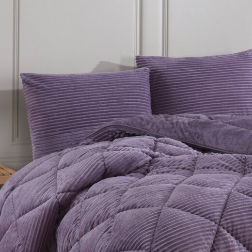 Hobby Premium Soft 240X220 Yorgan Seti Kül Moru Ç.K. - 2