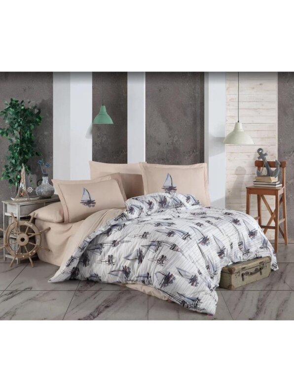 Hobby Ranforce Milena Mavi Çift Kişilik Nevresim Takımı - 1