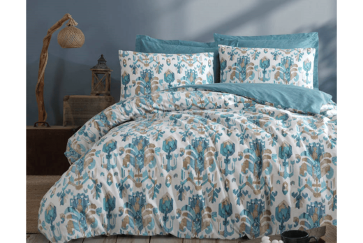 Kobyen Edna Nevresim Takımı İndigo Ç.K. - Kobyen