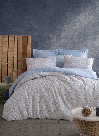 Kobyen Karmen Nevresim Takımı İndigo Ç.K. - Kobyen