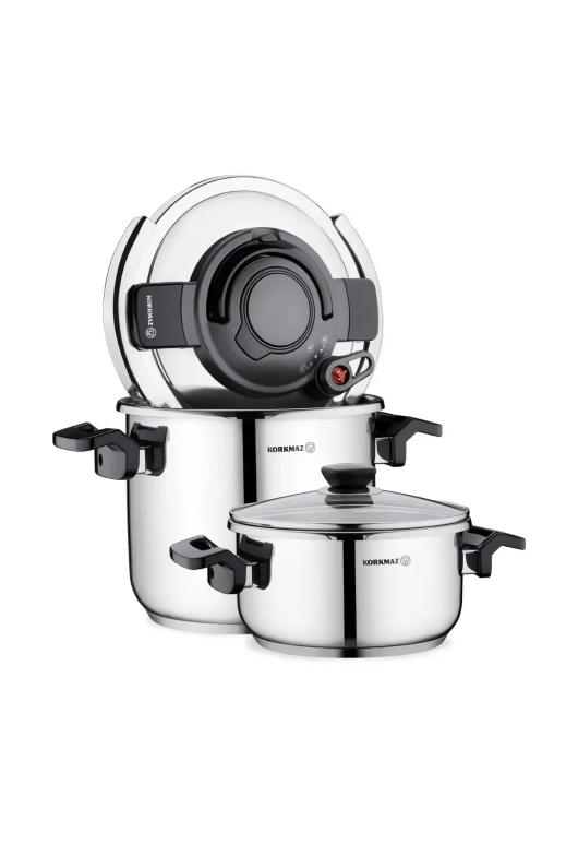 Korkmaz A178 Alessa 4 Parça Düdüklü Tencere Seti - 1