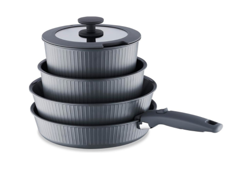 Korkmaz A2792-1 Nova Pratika 8 Prç. Tencere Seti Gri - 3