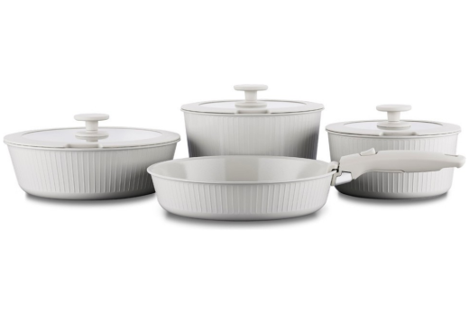 Korkmaz A2792-2 Nova Pratika 8 Parça Tencere Seti Bej - Korkmaz