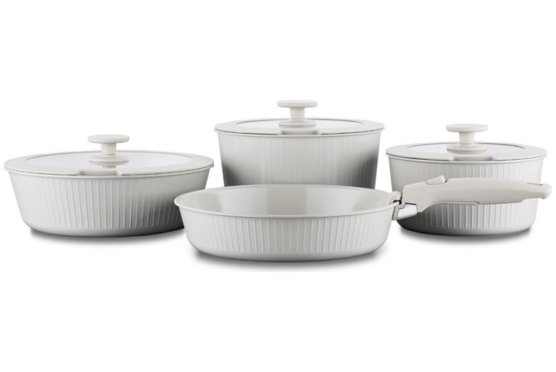 Korkmaz A2792-2 Nova Pratika 8 Parça Tencere Seti Bej - 1