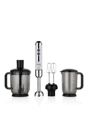 Korkmaz A447-14 Mia Mega Blender Set Vanilya Krom - Korkmaz