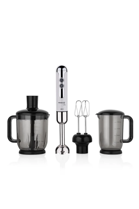 Korkmaz A447-14 Mia Mega Blender Set Vanilya Krom