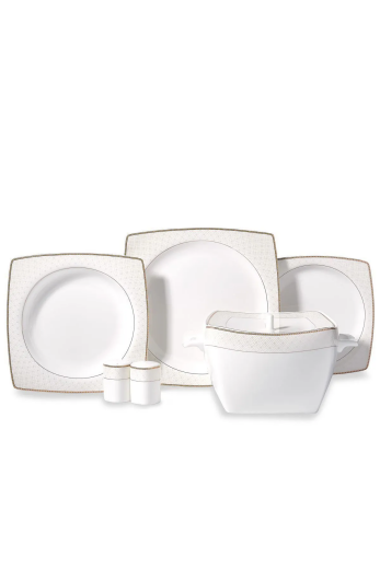 - Korkmaz A8466 Bone Sel. 60 P Yemek Takımı (Kare)  - Korkmaz A8466 Bone Sel. 60 P Yemek Takımı (Kare)