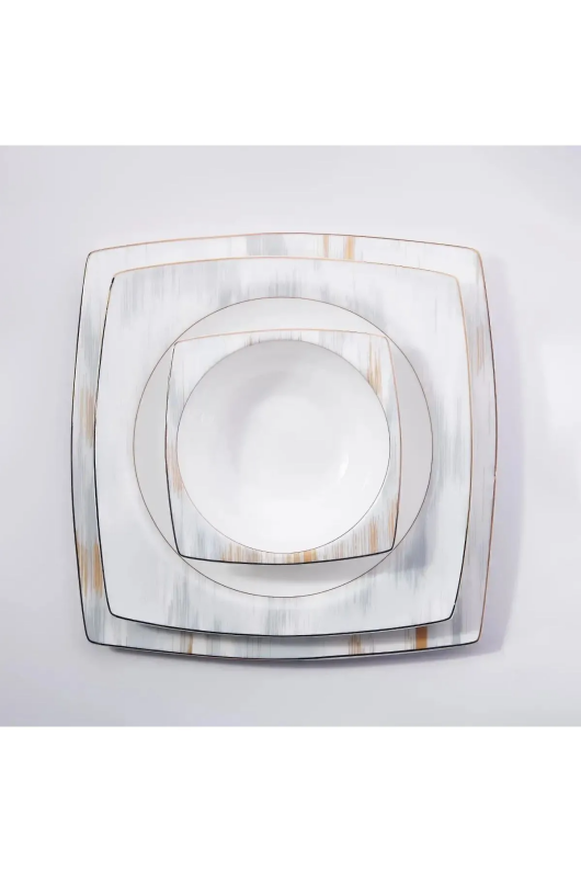 Korkmaz A8467 Bone Sel. 60 P Yemek Takımı (Kare) - 1