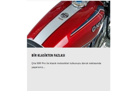 Kuba Çita 50-R Pro Gold Motosiklet Kırmızı (72 Tel Jant) - 4