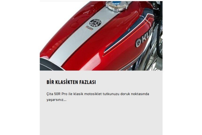 Kuba Çita 50-R Pro Gold Motosiklet Kırmızı (72 Tel Jant) - 4