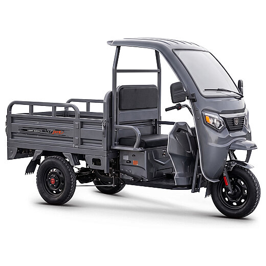 Kuba Light Cargo T-08 Elektrikli 3 Tekerlekli Kasalı Motorlu Bisiklet Gri (Koyu Gri)