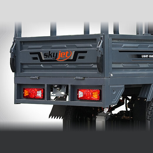 Kuba Light Cargo T-08 Elektrikli 3 Tekerlekli Kasalı Motorlu Bisiklet Gri (Koyu Gri) - 4
