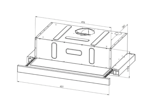 Luxell DS6-905W Beyaz Sürgülü Aspiratör - 2