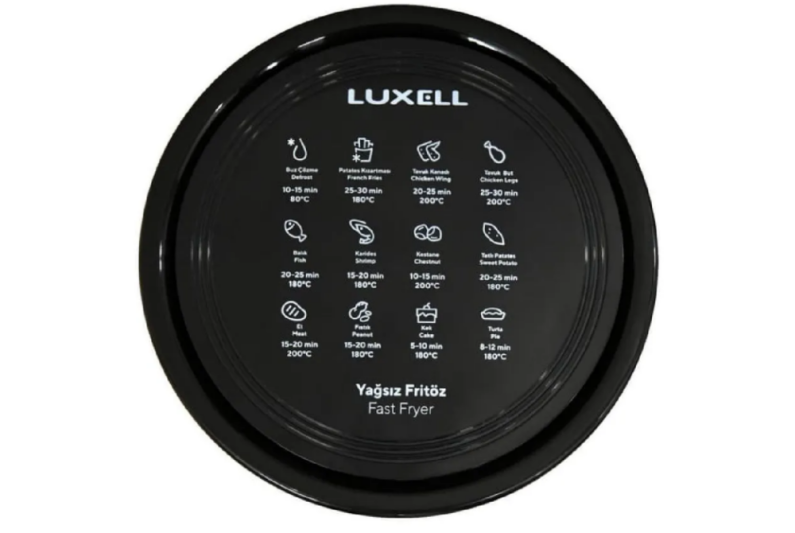 Luxell Lxfc-5130 Fast Fryer 5,5lt Yağsız Hava Fritözü Airfryer Black - 3