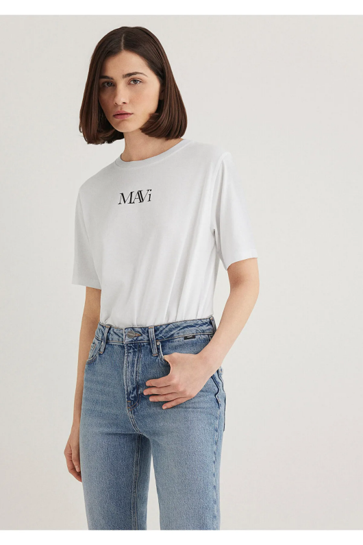 Mavi 1611594-620 Bayan Mavi Logo Tshirt