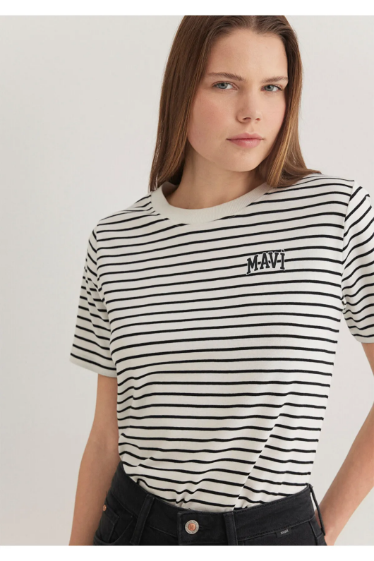 Mavi 1612224-85143 Bayan Logo Tshirt