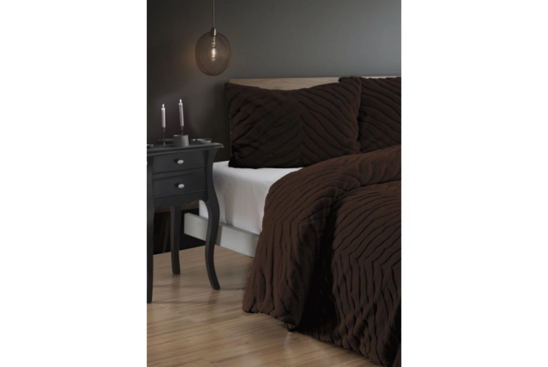 Merinos Diamond 3 Parça Zebra Kürk Comforter Set 9064 Kahve - 3
