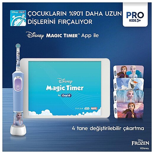 Oral-B Çocuk Şarjlı/Elektrikli Diş Fırçası Frozen - 5