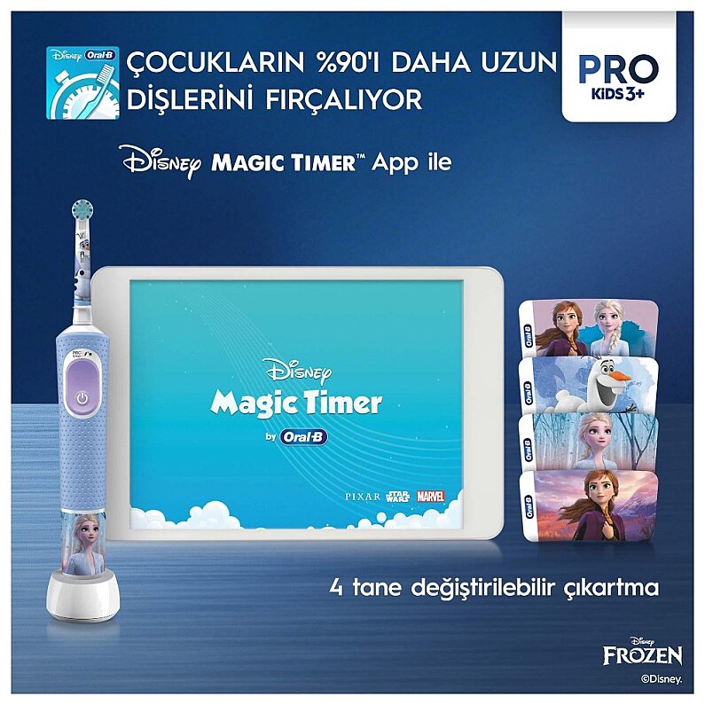 Oral-B Çocuk Şarjlı/Elektrikli Diş Fırçası Frozen - 5