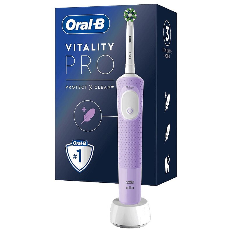 Oral-B Vitality Pro Lila Protect X Clean Şarjlı Diş Fırçası - 7