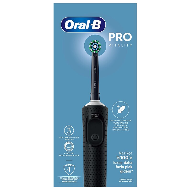 Oral-B Vitality Pro Siyah X Clean Şarjlı Diş Fırçası - 8