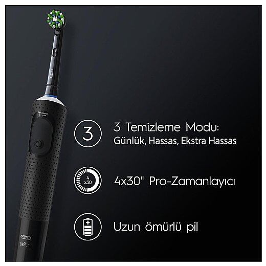 Oral-B Vitality Pro Siyah X Clean Şarjlı Diş Fırçası - 6