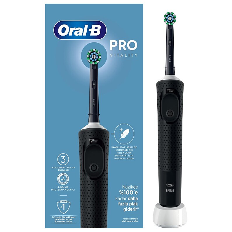 Oral-B Vitality Pro Siyah X Clean Şarjlı Diş Fırçası - 1