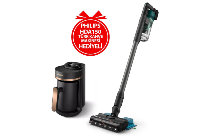 Philips BXA0055/00 XC6557 Dikey Şarjlı Süpürge + HDA150 Türk Kahve Makinesi Set - 1