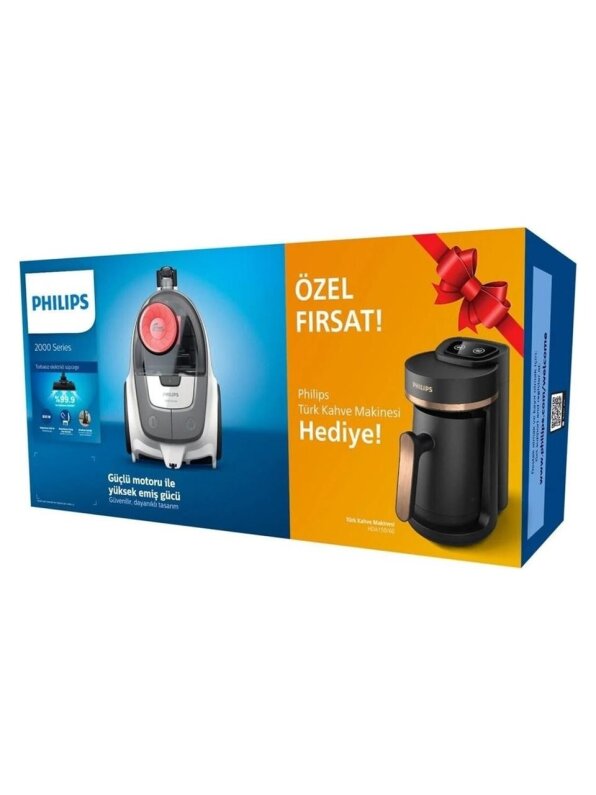 Philips BXA0058/00 XB2142/10 Toz Torbasız Süpürge + HDA150/161 Türk Kahve Makinesi Set - 1