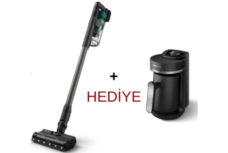 Philips BXA0076/00 XC6456 Dikey Süpürge + HDA150/61 Türk Kahve Makinesi Set - 1